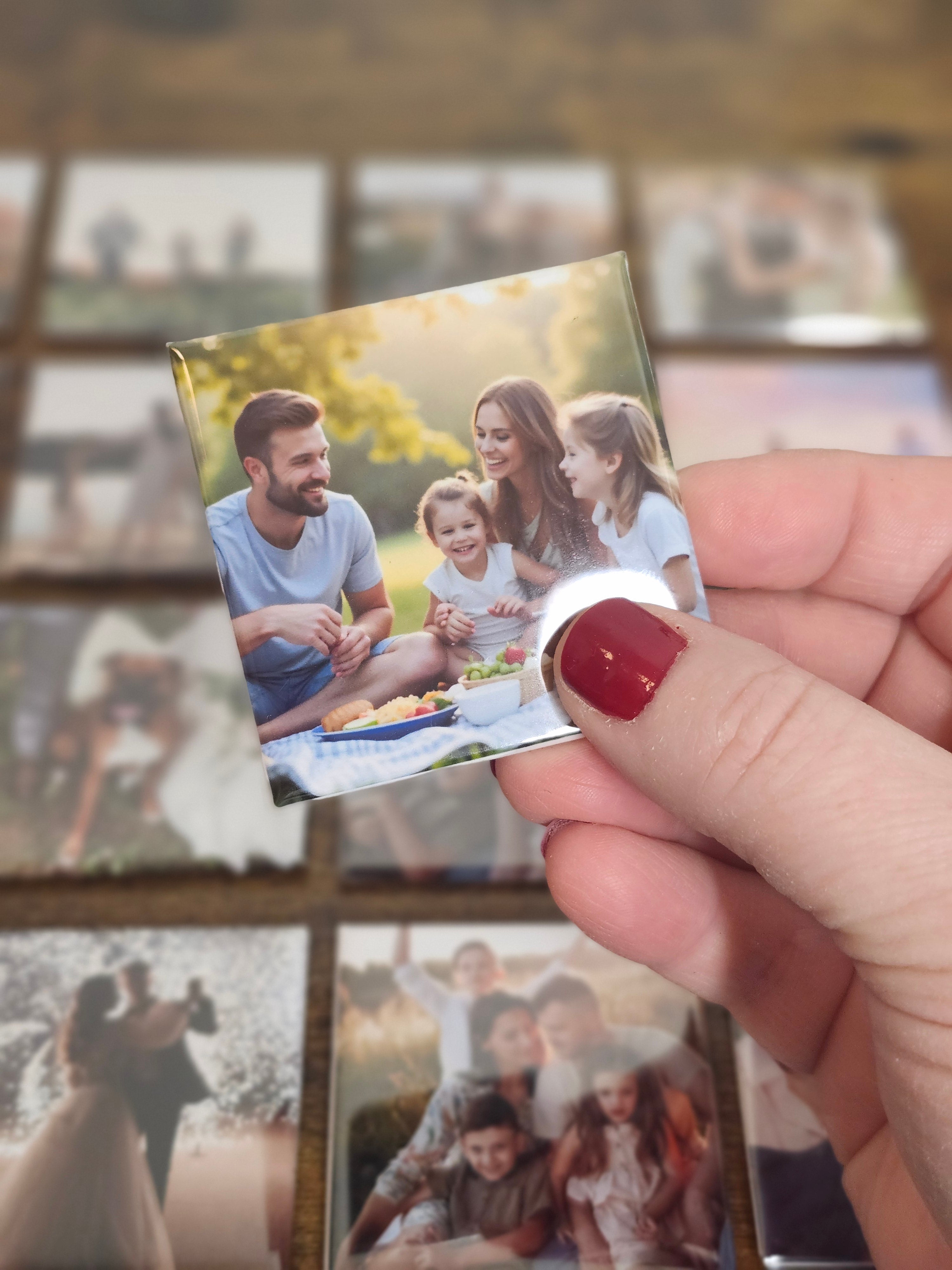 Personalized set of 6 photo magnets