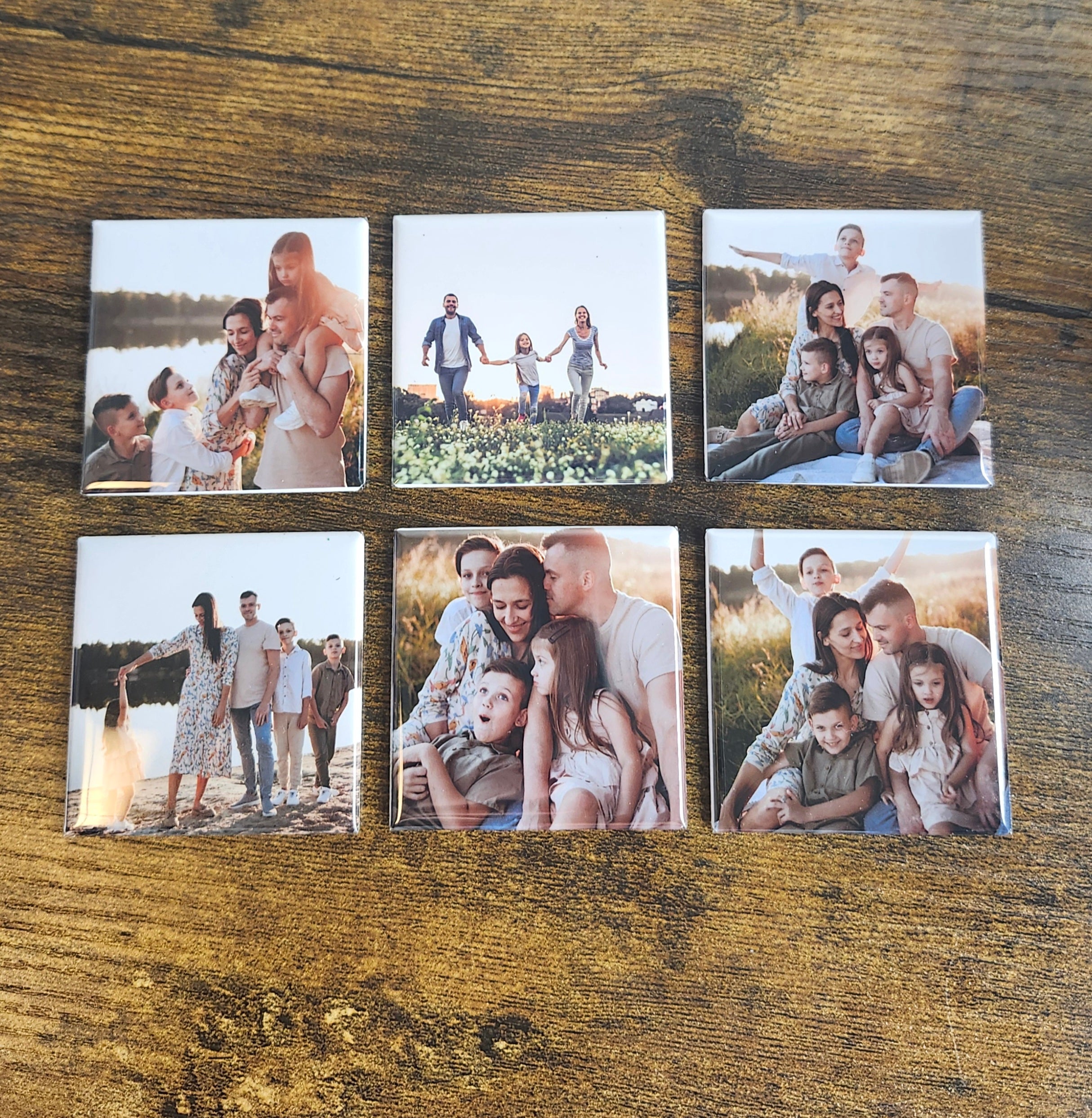 Personalized set of 6 photo magnets